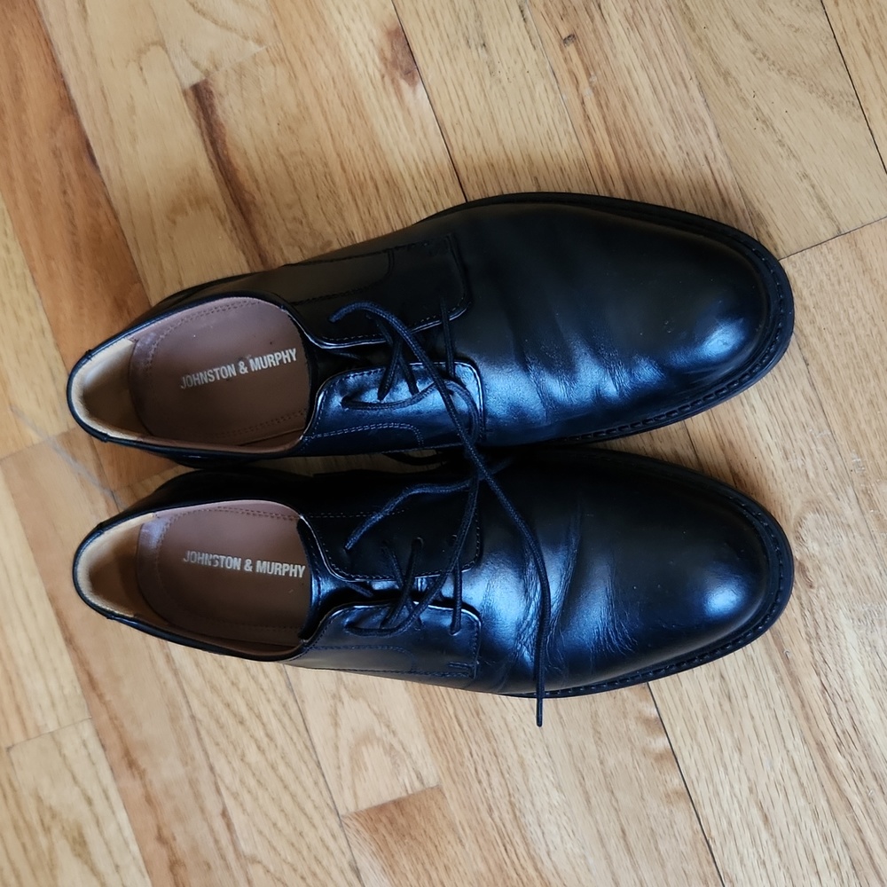 Johnston and Murphy Black Dress Shoes Size US Men 10.5 Medium